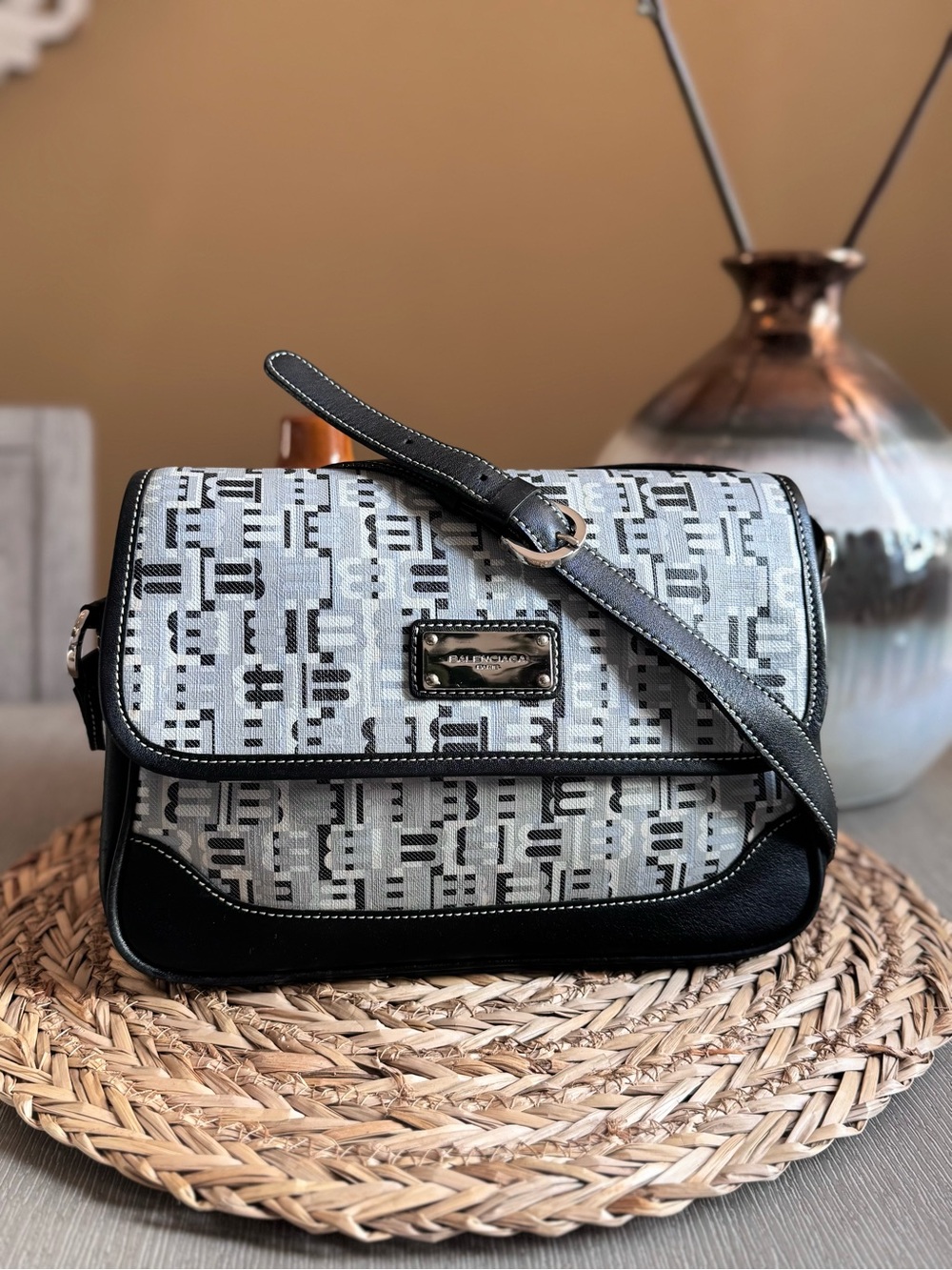 Authentic Balenciaga Paris Monogram Crossbody Bag